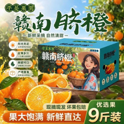 平晏果园 正宗赣南脐橙新鲜香甜薄皮橙子当季水果精装彩箱批发