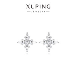 XUPING旭平首饰 合金 四芒星耳钉