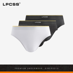 LPCSS 男士三角裤中腰棉莫代尔单层裆薄款 极地白 1条 L （合适体重100-120斤）