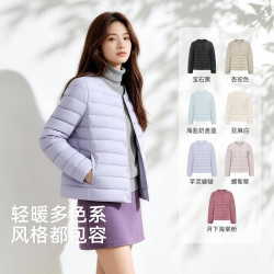 雪中飞 女式轻暖排骨羽绒服 芋泥啵啵