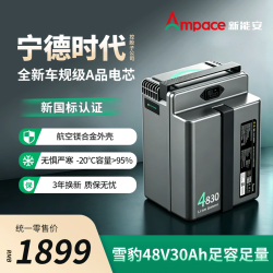 新能安 电动车锂电池48V30Ah宁德时代九号小牛极核电瓶车电池赠4A充电器 赠4A充电器+转接线