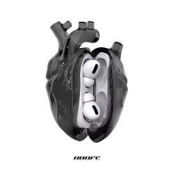 808FC 原创心脏Airpodspro2苹果耳机壳液态硅胶保护套airpods3透明硅胶防摔pro一/二代三代C口蓝牙耳机套