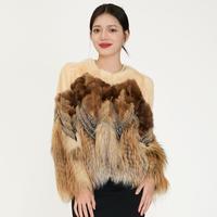 LIZZY 水貂+紫貂+十字狐短款裘皮外套冬季女