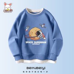 贝菟贝衣 儿童卫衣春秋款男童秋装女童上衣洋气女孩衣服洋气中大童秋季童装