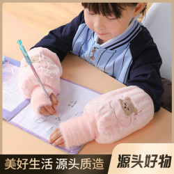 暖鱼 可爱卡通加厚加绒儿童防脏保暖袖套护袖防污耐脏长款洋气感套袖
