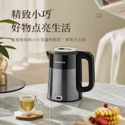 志高 烧水壶小型迷你电热水壶家用1.2升304食品级不锈钢大容量保温