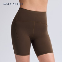 MAIA ACTIVE 高弹骑行出行4分高腰抽绳紧身训练运动瑜伽裤