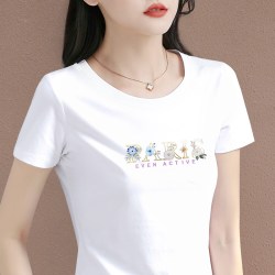白色短袖t恤女2026年新款夏季女装修身正肩上衣高端半袖妈妈体恤