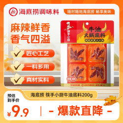 海底捞 小块装 牛油麻辣火锅调料 牛油麻辣200g-超值