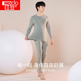 红豆 轻薄保暖内衣套装 磐石绿 XL