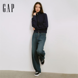 Gap 2SS623057 双面布拉链立领开衫卫衣 海军蓝 M