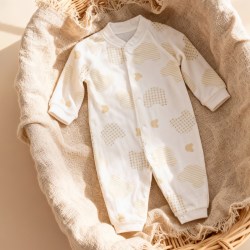 多嘻噜卡 男女童新生婴儿儿春秋季衣服满月宝宝纯棉长袖爬服