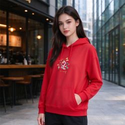 李宁 女士连帽针织长袖卫衣