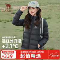 骆驼 火炉羽绒服冬季新款女装3A抗菌抗静电90绒子立领排骨轻薄羽绒外套