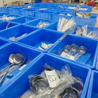 宅家食光：餐具家用工厂出口外贸316304纯钛筷子饭勺勺子儿童菜铲大漏油壶