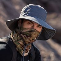 户外帽子男士夏季渔夫帽休闲遮阳帽登山防晒钓鱼帽防紫外线太阳帽