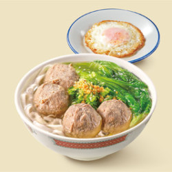 手打牛肉丸粿条单人餐
