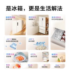 TCL R409T7M-DQB 法式多门零嵌制冰冰箱