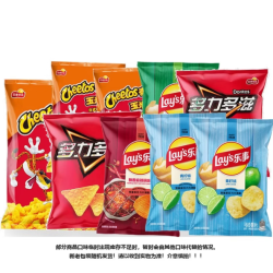 乐事 薯片组合装 奇多牛排鸡翅芝士麻辣锅气泡味 596g 9件