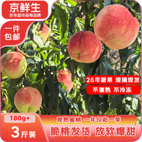 京鲜生 山东莱阳秋桃 金秋红蜜 净重3斤 单果180g+ 生鲜水果源头直发