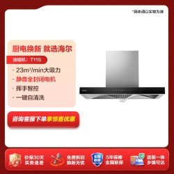 海尔 [新品]海尔T11S吸抽油烟机家用厨房大吸力欧式平板燃气灶烟灶一套