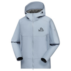 伯希和 户外情侣款冲锋衣防风防水加绒连帽徒步登山服冲锋衣 橙红色 165