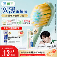 狮王 细齿洁系列 宽薄茶抗敏软毛牙刷 2支