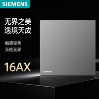 西门子 开关面板 16AX一开单控 暗装开关 蕴逸深灰银5TA4311-5NC02