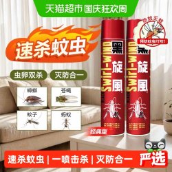 black swirl-wind 杀虫气雾剂家用室内非无毒600ml*2瓶蟑螂药驱蚊杀虫喷雾剂
