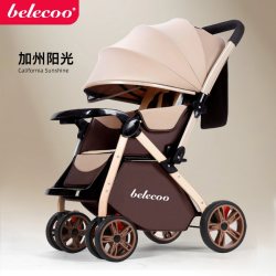 贝丽可 婴儿推车可坐可躺宝宝手推车高景观双向轻便一键折叠婴儿车