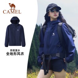骆驼 运动软壳夹克全地形风衣女户外登山徒步保暖加绒防泼水外套男
