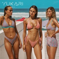 海边度假：yukari swim 泳衣女2026新款小胸聚拢显瘦分体三角度假温泉比基尼