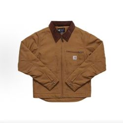 carhartt 工装底特律帆布毛毯衬里耐穿翻领夹克男款103828