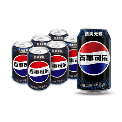 百事 无糖 可乐 330ml*6听