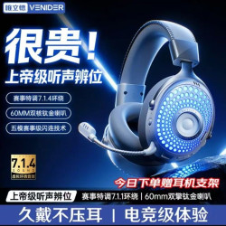 唯立德 DZ-GT3 2.4G蓝牙双模 DTS调音 镀钛银 头戴式电竞耳机
