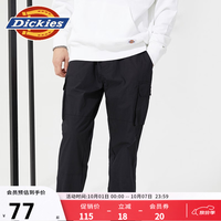 Dickies 秋季新款长裤男休闲宽松束脚工装裤 10110 黑色 30