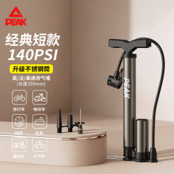 匹克 打气筒充气泵 自行车摩托车电动车足篮球140psi高压双增压气压表