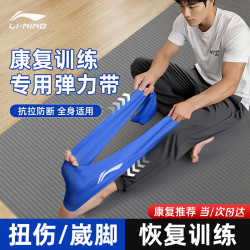 李宁 弹力带康复脚踝练腿部恢复拉伸带力量训练拉力器阻力35磅颜色随机