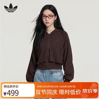 阿迪达斯 三叶草系列 女 SST DBL FRNT HD 连帽外套 KT1922 暗咖 XL