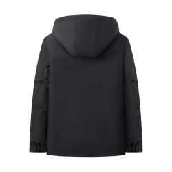 罗蒙 男士加厚保暖棉服 黑色 XL