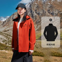 拓路者 户外男女可拆卸三合一outdoor登山外套