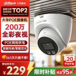 大华 网络半球摄像机P20T1-A-IL（200万高清/双光夜视/POE供电/室内/2.8mm焦距）