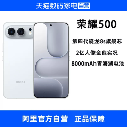 荣耀 500 焕新版手机 2亿人像实况 8000mAh青海湖电池 第四代骁龙8s芯片学生智能拍照手机