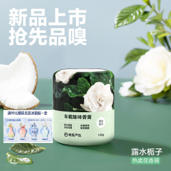 网易严选 固体香膏 车载香薰  座摆件新车除醛除味 空气清新剂 露水栀子150g