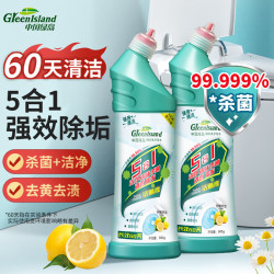绿岛 洁厕灵 马桶清洁剂 卫生间洁厕液除臭垢尿碱溶解杀菌消毒去异味黄 500g