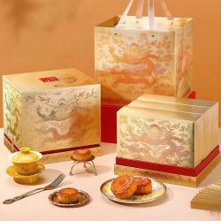 稻香村 壹品龙礼 广式蛋黄莲蓉五仁月饼 1200g 礼盒装