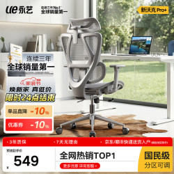 永艺 新沃克Pro+ 6D独立扶手 灰色 网布 人体工学椅