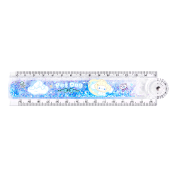 递乐文具 递乐 三丽娜流沙折叠尺 30cm 直尺