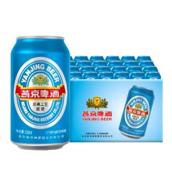 燕京啤酒 清爽拉格 11度 蓝听 330mL*24听/箱