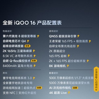 iQOO 16 双芯游戏电竞 5G手机
